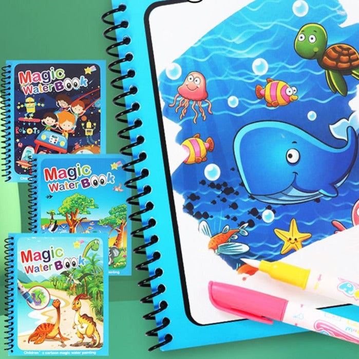 Magic Water Reusable Coloring Book