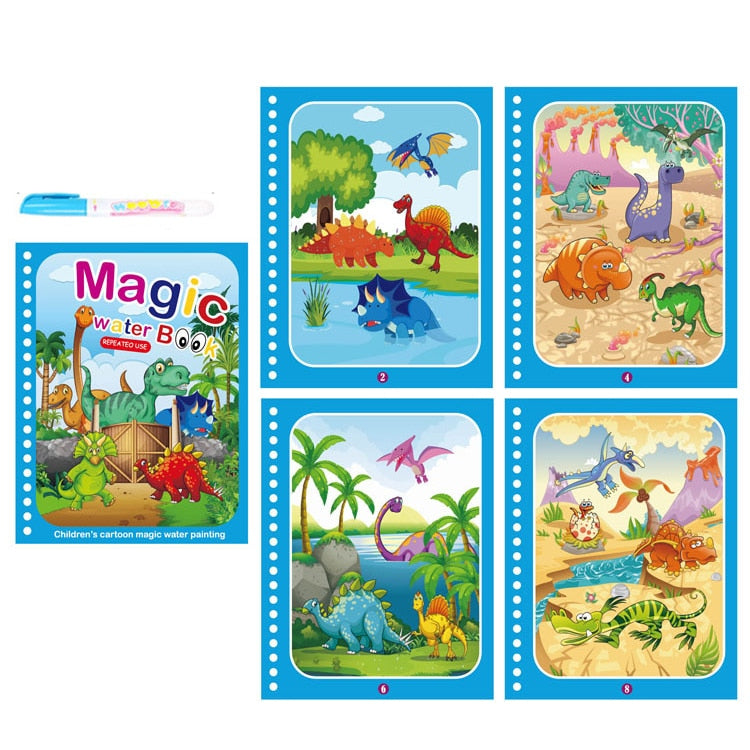 Magic Water Reusable Coloring Book