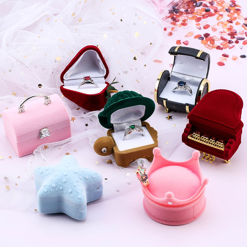 Velvet Jewelry Ring Box